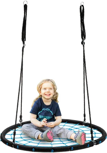 Wonline Columpio para árbol de telaraña de 40 pulgadas, capacidad de peso de 330 libras, columpio de red para interiores y exteriores para niños