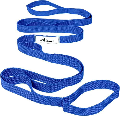 Vista 10 de Abiarst - Correa elástica para yoga para terapia física, banda elástica de 10 bucles no elástica para pilates, flexibilidad, ejercicio y gimnasia