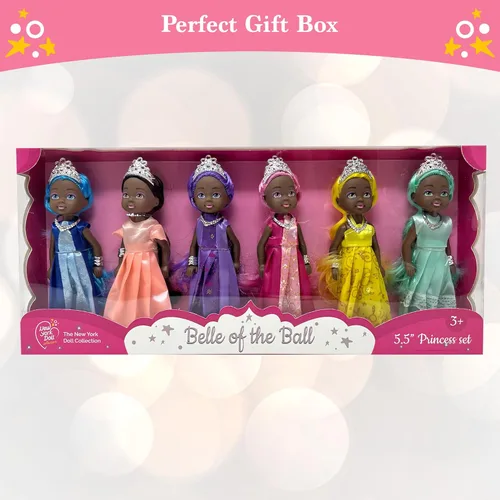Vista 6 de Set de Muñecas Pequeñas con Mini Muñecas de Princesa para Niñas – Muñecas de Juguete de Princesa para Casa de Muñecas – Figuras Mini de Princesa