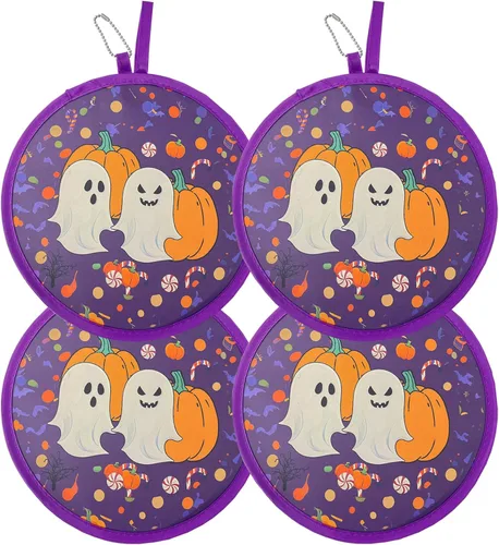 MXY Ventilador plegable de Halloween, ventilador decorativo con patrón de fantasma y calabaza, ventilador de mano plegable, ventiladores de mano