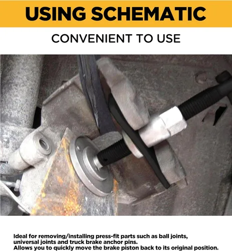 Vista 5 de SUJADE YAKEFLY Herramienta de rebobinado de pistón de pinza de freno, herramienta de retroceso de pistón de freno, herramienta de retroceso de freno