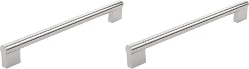 Vista 8 de Richelieu BP527224195 Avellino Collection - Manija de gabinete de níquel cepillado de 8 13/16 pulgadas (8.819 in) de centro a centro, tirador