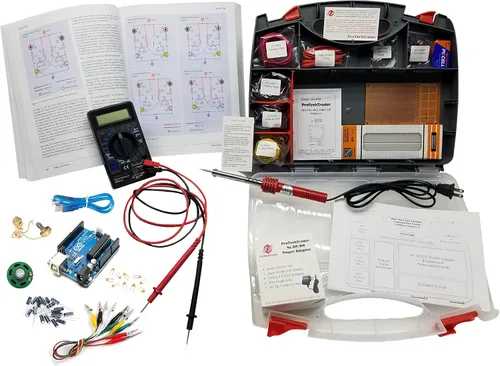 Vista 6 de Make: Kit de Electrónica Tercera Edición 1 Deluxe - Principiante, Intermedio y Avanzado (Adolescente - Adulto) Paquete de Componentes que Sigue