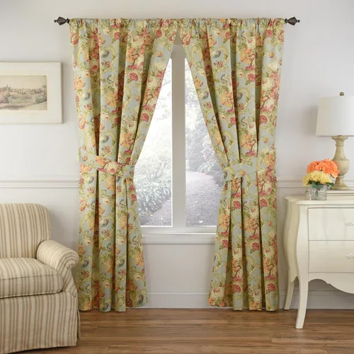 Vista 28 de Waverly Forever Peony - Juego de edredón de 4 piezas, 100% algodón, estampado floral de bayas, tamaño matrimonial/queen, con 2 fundas de almohada