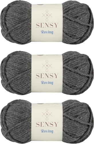 Vista 49 de Sensy Roving - Ovillo de lana multicolor, 3.5 onzas, 132 yardas, calibre 5, voluminoso (otoño)