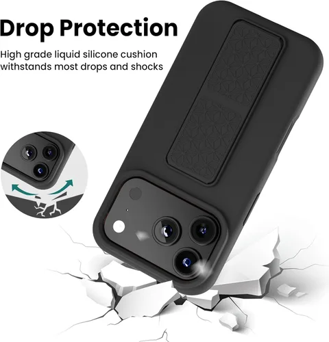 Vista 76 de Funda de silicona con soporte de LAUDTEC compatible con iPhone 7/8/SE, soporte de metal con soporte de pie vertical y horizontal, cubierta flexible