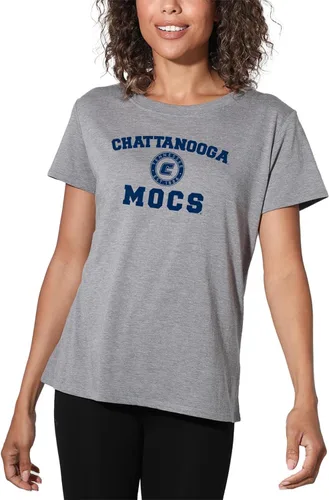 Vista 161 de Colección oficial de camisetas sueltas con logotipo de círculo envejecido universitario para mujer, jaspeado atlético