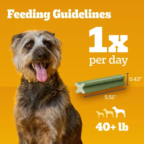 Vista 8 de Pedigree Dentastix - Golosinas para perros de raza grande, sabor fresco, bolsa de 1.87 libras (36 golosinas)