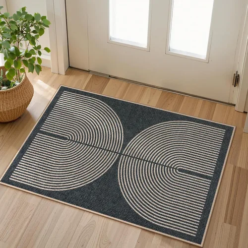 Vista 42 de Lahome Alfombras de exterior arcoíris para puerta delantera, 2 x 3, pequeñas alfombras de cocina lavables, alfombra neutral de granja