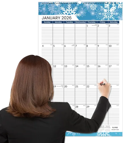 Vista 25 de SUNEE Calendario de pared 2026 grande de 22.75 x 15.5 pulgadas, calendario de 21 meses (finaliza en junio de 2027), vertical extragrande