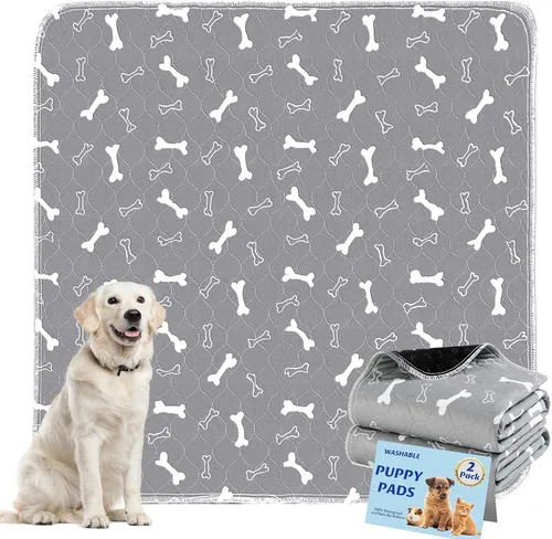 Vista 12 de Almohadillas lavables para orina para perros, paquete de 2 almohadillas reutilizables para cachorros, almohadillas de orina de perro de rápida