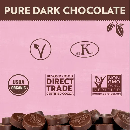 Vista 5 de Beyond Good Chocolate Chocolate Negro Puro 70% para Derretir, Paquete de 7 oz Orgánico USDA, Comercio Directo, Vegano, Kosher, Sin OGM