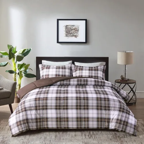 Vista 11 de Madison Park Essentials - Edredón a cuadros Parkston, funda a juego, funda 3M Scotchguard antimanchas, hipoalergénico, juego de ropa de cama