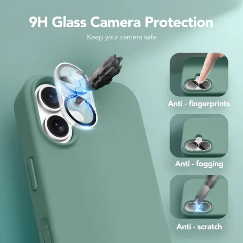 Vista 690 de GONEZ Funda magnética para iPhone 14, compatible con Magsafe, con protector de pantalla + protector de cámara, forro de microfibra antiarañazos