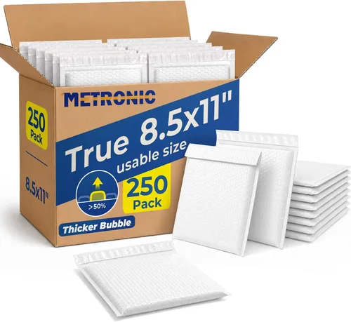 Vista 37 de Metronic Sobres acolchados de tamaño utilizable de 8.5 x 11 pulgadas Negro