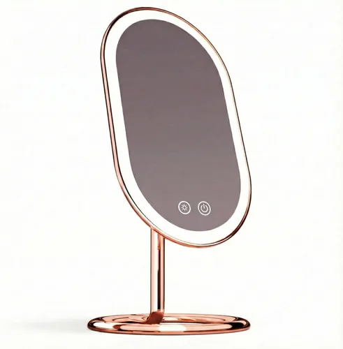 Vista 11 de Fancii Vera Espejo de Maquillaje Iluminado con LED Recargable, Espejo Cosmético Inalámbrico con 3 Ajustes de Luz Regulables, Aumento Dual (Cromo)