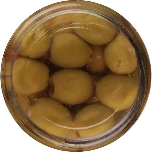 Vista 6 de Pearls 5.75 oz. Aceitunas de Manzanilla rellenas de Pimiento con sal reducida