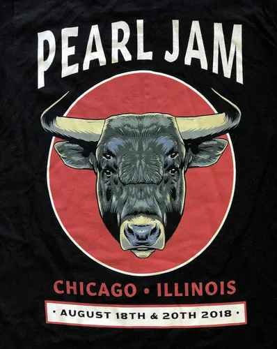 Vista 7 de Pearl Jam chicago t shirt wrigley field small bulls 2018 tour 8/18 8/20 shows