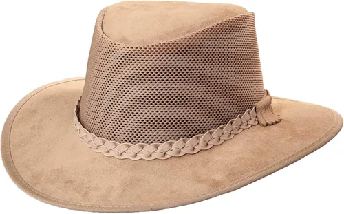 Vista 3 de American Hat Makers Breeze Mesh Sun Hat Hombre y Mujer - Sombrero de cuero para exteriores