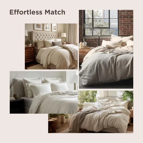 Vista 8 de Bedsure - Juego de ropa de cama de 3 piezas, prelavado, extrasuave, con 1 funda de edredón de 90 x 90 pulgadas con cremallera y 2 fundas