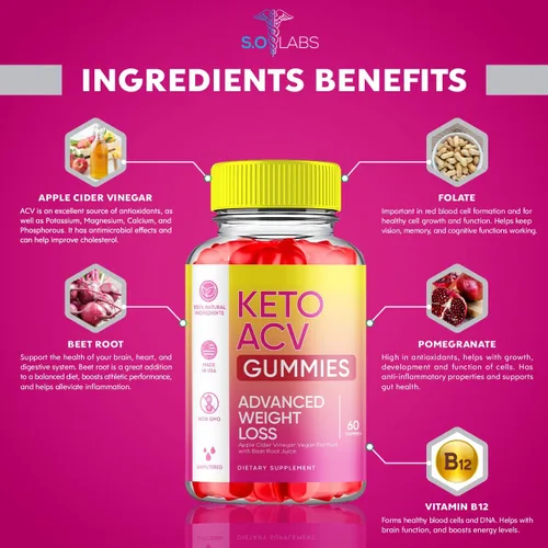 Vista 7 de S.O Labs Gomitas Keto ACV para pérdida de peso avanzada, gomitas Keto ACV, gomitas Keto ACV avanzadas, gomitas cetogénicas ACV para pérdida
