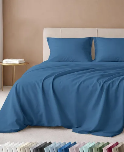 Vista 70 de California Design Den Juego de sábanas de lujo tamaño King - 100% algodón, 600 número de hilos, sábanas King de bolsillo profundo, ropa de cama