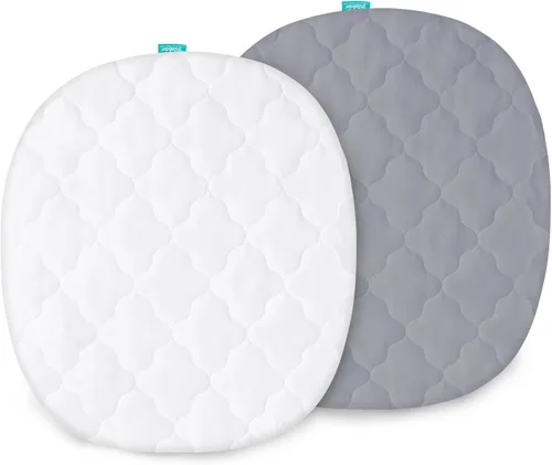 Vista 9 de Funda para colchón de moisés, se adapta a 18 x 30 pulgadas Halo Moisés giratorio, Flex, Glide, Premiere & Luxe Series Sleeper, paquete de 2, ultra