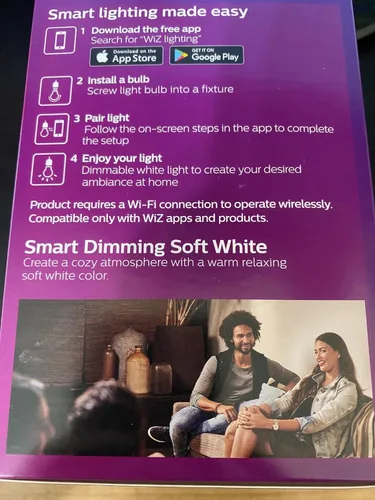 Vista 5 de PHILIPS Soft White BR30 LED 65-Watt Equivalent Dimmable Smart Wi-Fi Wiz Connected Wireless Light Bulb (1-Pack)