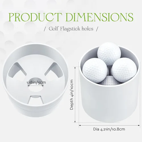 Vista 2 de Leitee Taza de golf para práctica de práctica de agujero verde ABS plástico para patio trasero al aire libre