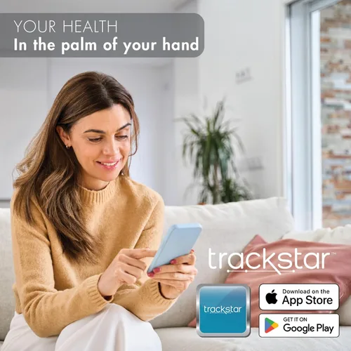 Vista 9 de Trackstar Digital Weight Scale 440 lb Weight Capacity Trackstar Monitoring App Bluetooth iOS & Android Compatible Measure, Track, and Share