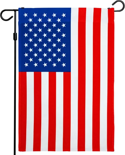 G128 - Bandera de jardín con bandera de Estados Unidos, bandera rústica de temporada para exteriores, 12 x 18 pulgadas american
