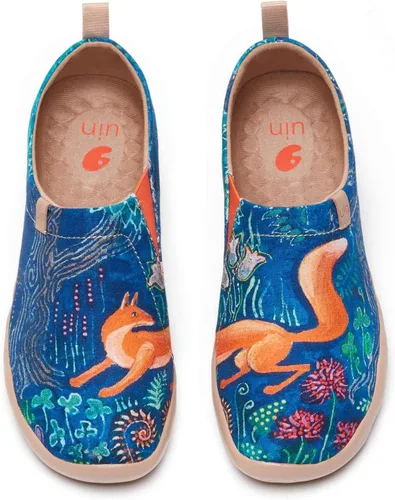 Vista 36 de UIN Mocasines casuales para mujer, de viaje, pintados, para caminar, ligeros, cómodos, de lona, tenis de moda Abbey Road