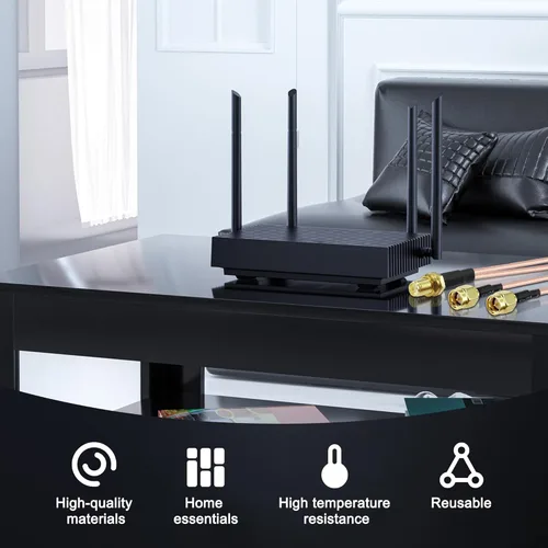 Vista 6 de XMSJSIY SMA Y Cable divisor SMA hembra a doble macho coaxial RG316 adaptador de cable de extensión para módulo de tarjeta de red GSM/GPRS/WiFi -5.9