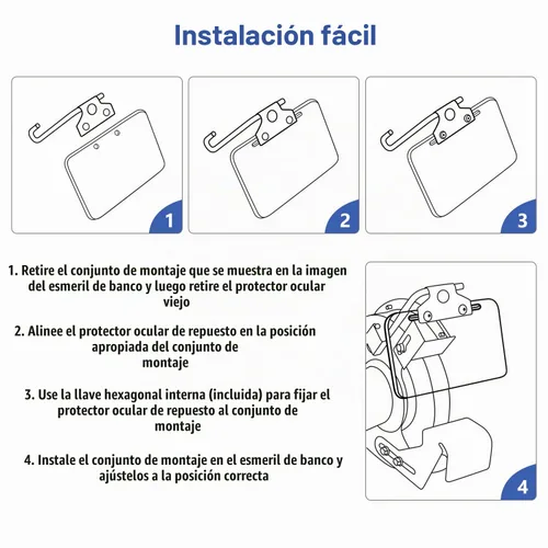 Vista 7 de SCOTTCHEN Banco amoladora de ojos cerrado, protector de seguridad universal para chispas y polvo, 1 paquete Caja de protección cerrada - 1 paquete