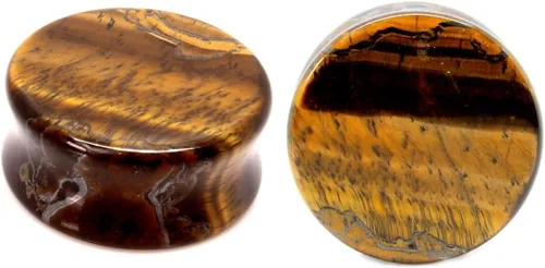 Hawks Eye - Tapones para los oídos de piedra orgánica se venden en pares