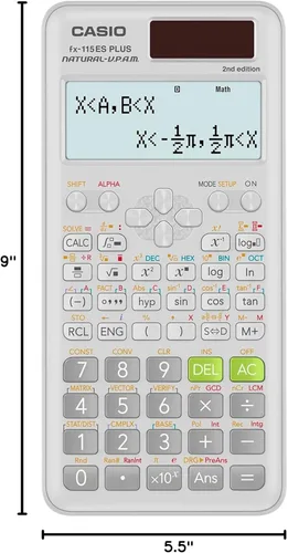 Vista 9 de Casio fx-115ES Plus 2nd Edition - Calculadora científica avanzada Más de 280 funciones, pantalla de libros de texto natural℠ Ideal