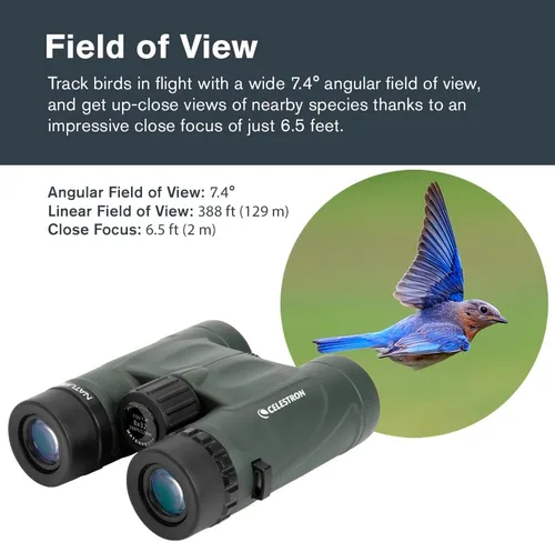 Vista 5 de Binoculares Nature DX, de Celestron 71328, color verde militar