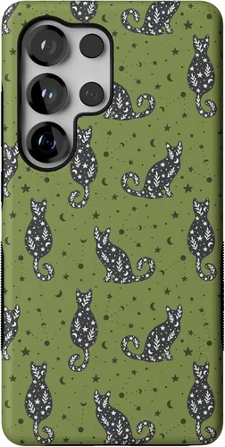 Vista 467 de Casely Funda para Galaxy S9 Postura de cadáver Yoga de esqueleto Diseño protector delgado esencial de doble capa