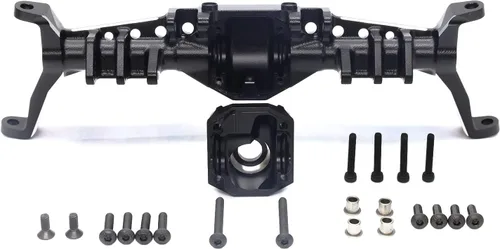 Vista 5 de Treal Carcasa de eje delantero Capra CNC de aluminio 7075 de una pieza de billete sólido (negro)