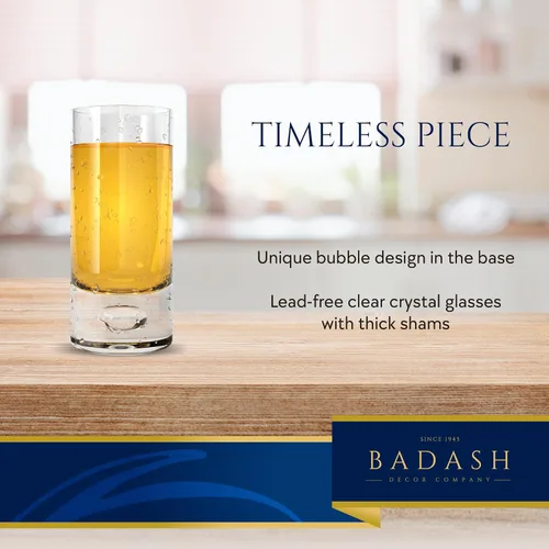 Vista 3 de Badash Galaxy Crystal - Juego de 6 vasos de cristal sin plomo de 4 pulgadas de alto, 3 onzas