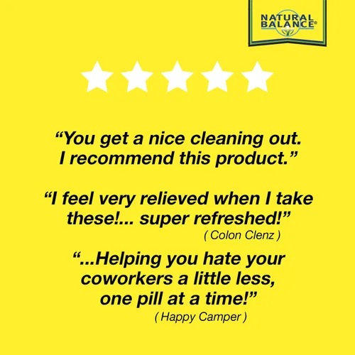 Vista 5 de Natural Balance Happy Camper & Colon Clenz Bundle Soporte herbario para el estrés y la limpieza 150 cápsulas, 120 cápsulas