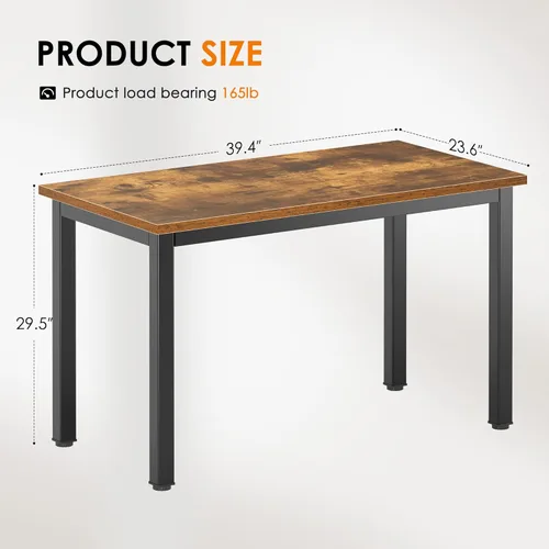 Vista 219 de DlandHome Escritorio pequeño para computadora de 31.5 pulgadas, mesa de escritura para espacios pequeños, mesa de estudio, escritorio para Negro