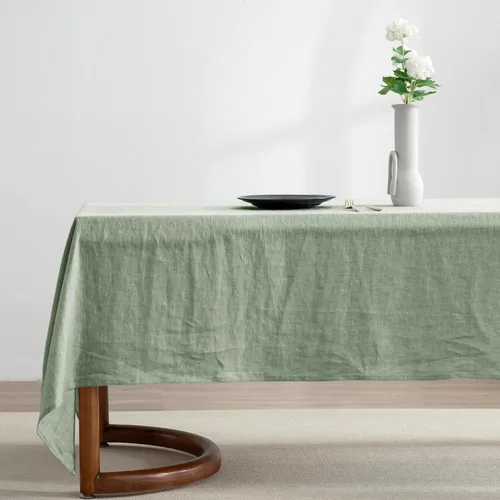 Vista 14 de EVERLY 100% Pure Linen Rectangle Tablecloths 60x84Inches for Dining,Buffet Parties,Picnic,Events,Weddings and Restaurants,Decorative Black
