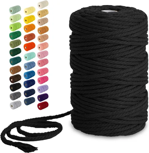 Vista 129 de Nook Theory Hilo de macramé de 3mm 109 yardas - Cuerda de macramé suave de 4mm, 5mm perfecta para nudos - Suministros de macramé para colgadores