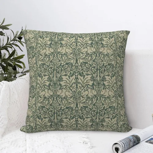 Vista 7 de William Peacock Exhibition Poster 22 fundas de almohada Morris de 18 x 18 pulgadas, almohada estética para dormitorio, funda de almohada decorativa