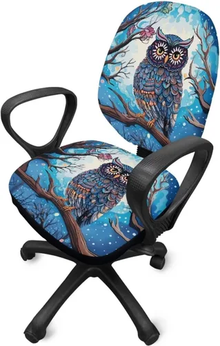 Vista 4 de Autumn Cow Office Chair Cover for Armrest Chairs