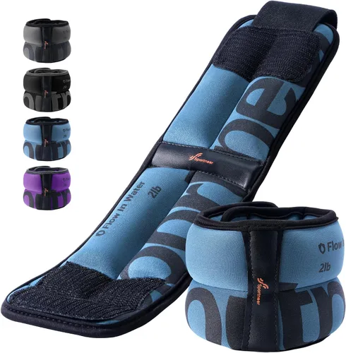 Vista 9 de Sportneer Ankle Weights for Men Women Strength Training, 4/10 lbs Pair Leg Weights Set Comfortable and Soft Perfect for Dancing Running Walking