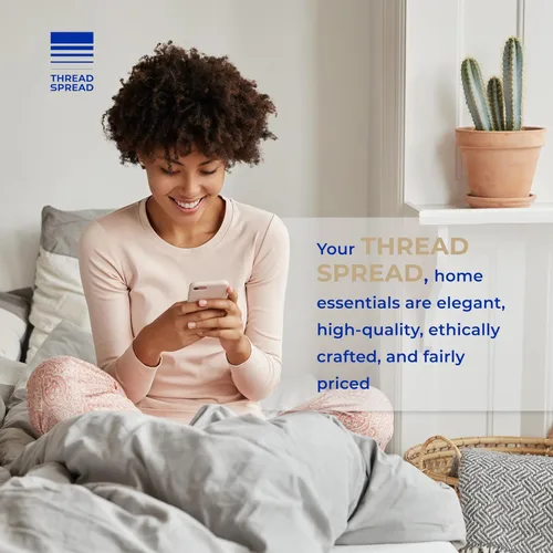 Vista 6 de THREAD SPREAD Sábana bajera ajustable 100% algodón egipcio, tamaño individual, 600 hilos, bolsillo profundo de 16 pulgadas, sábana bajera ajustable