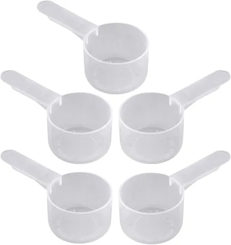 Cuchara de envasado de medición de plástico de 1.0 fl oz (= 6 cucharaditas/= 29.6 cc/ = 2 cucharadas/1 fl oz), mango mediano - para medir y