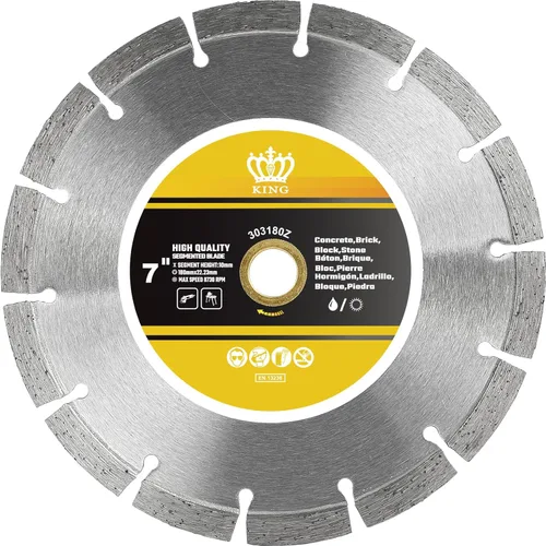Vista 6 de Kingthai Hoja de sierra de diamante de hormigón de corte segmentado húmedo y seco de 4 pulgadas para mampostería con eje de 7/8-5/8 pulgadas